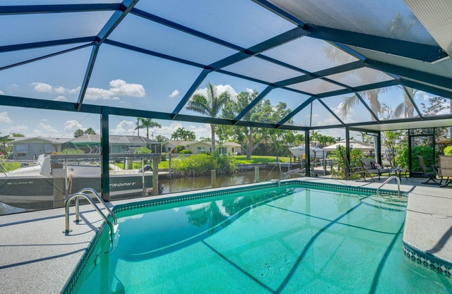 Canalfront Home w/Dock & Pool: 5 Mi to Ft Myers!