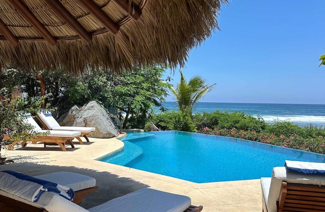 Casamar, beach front estate on Troncones Point