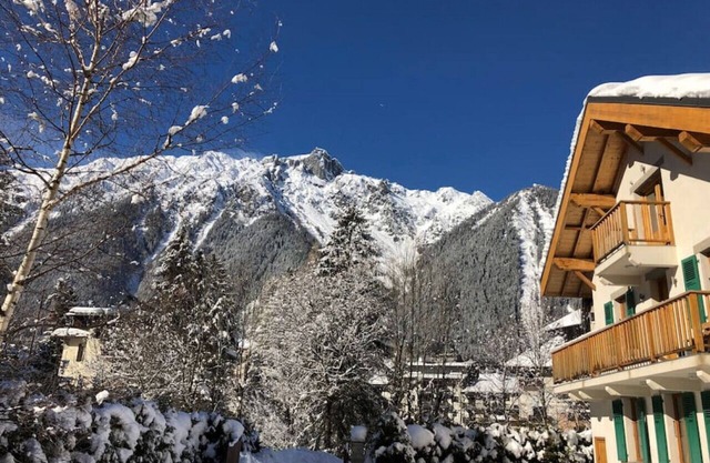 Central Chamonix, 3 bedroom apartment with private garden & views of Mont Blanc
