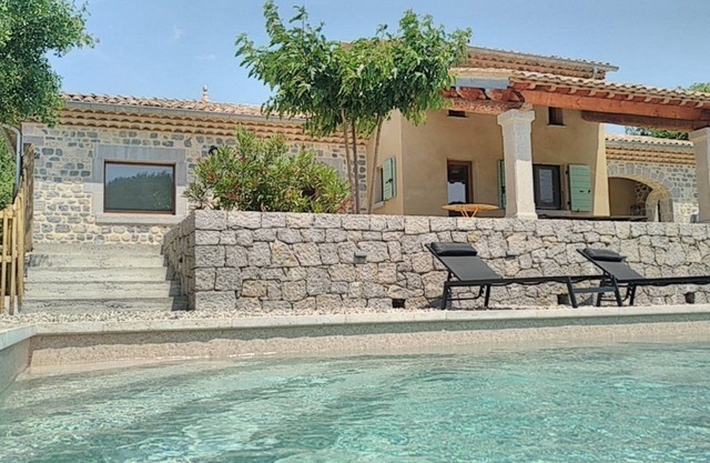 Character house with swimming pool, south Ardèche in unspoilt valley.