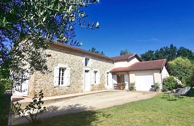 Character house with swimming pool