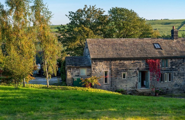 Characterful property with 5 acres of land in the hills above Hebden Bridge