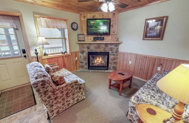 Charming 2-bdrm lodge on Pine Creek, hot tub, fire ring, Cherry Springs & Canyon