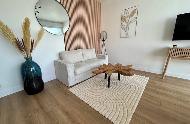 Charming T2 apartment with large terrace close to town center
