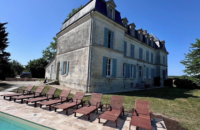 Chateau near Saintes and Cognac, sleeps 15 with heated pool