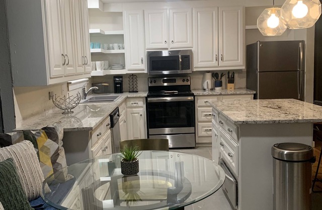 Comfortable and bright. Convenient mid-cities location.