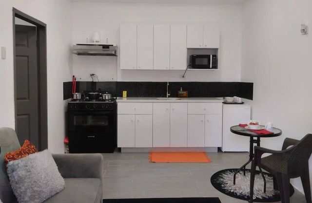 Compact modern unit close to entertainment center