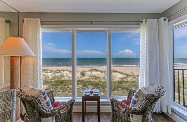 Completely Renovated, oceanfront, absolutely beautiful condo just steps to beach!