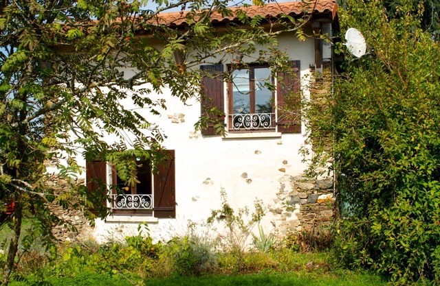 Converted stone gite in an orchard, The Piggery.