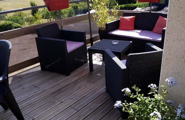 cottage in height with balcony. 1 bedroom