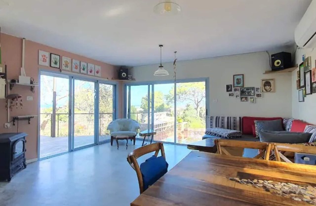 Countryside, sea and beach view rustic home