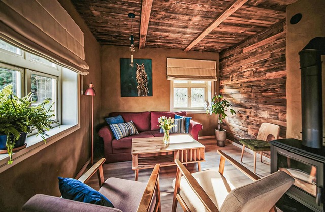 Cozy and rustic wooden house in an idyllic location.