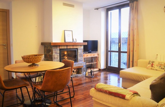 Cozy apartment with a big fireplace