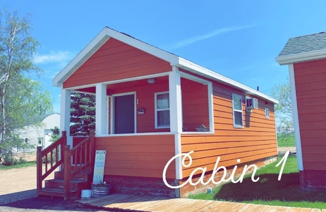 Cozy cabin. Sleeps 5-7. Includes a kitchenette, Wi-Fi and an outdoor area!