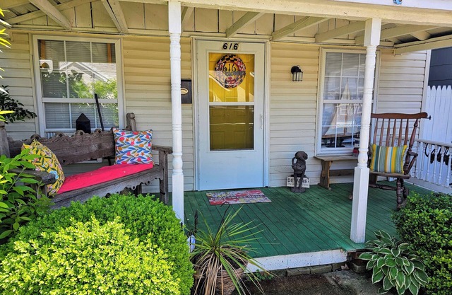 Cozy home with fenced in yard-Dog Friendly . 2 block walk to historic downtown!