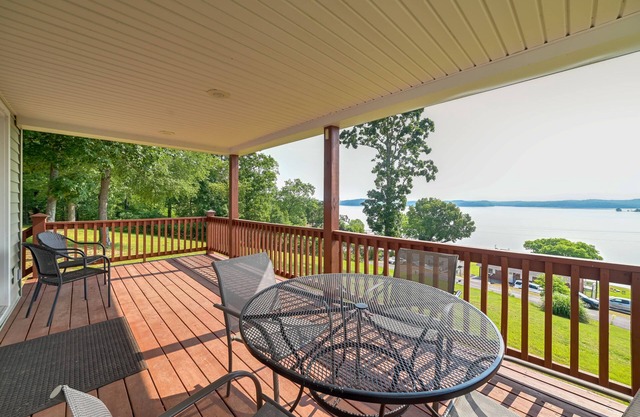 Deck & Water View: Cozy Kentucky Lake Getaway