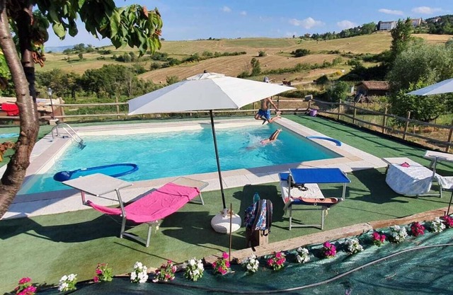 Detached house surrounded by nature with swimming pool