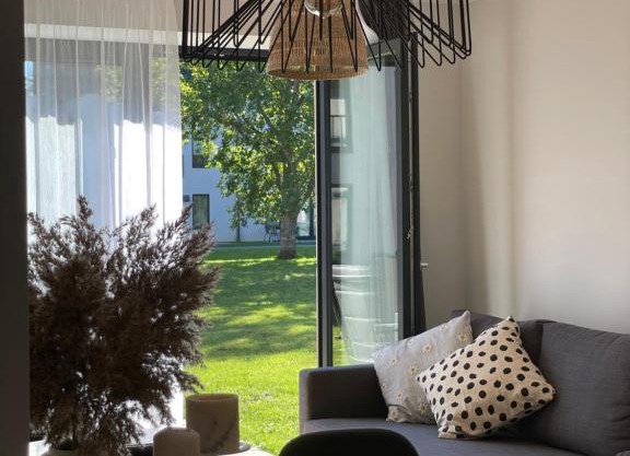 Divas Laivas apartments with a terrace