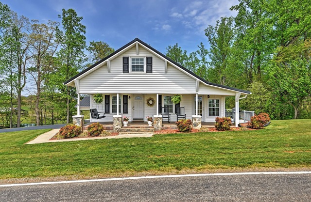 Dobson Farmhouse w/Wraparound Porch & Fire Pit!