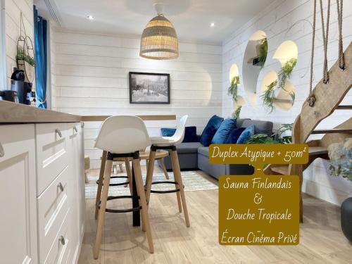 Duplex climatisé avec Espace Cinéma