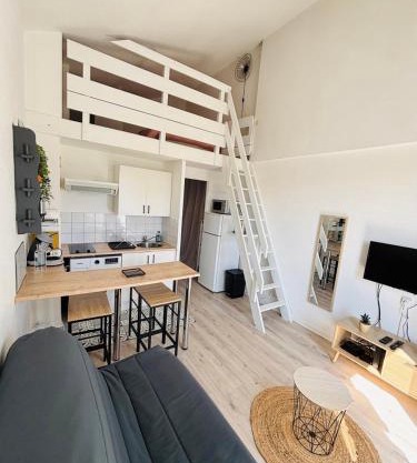 Duplex cosy neuf - wifi - balcon - en bordure de forêt de pins - proche plage