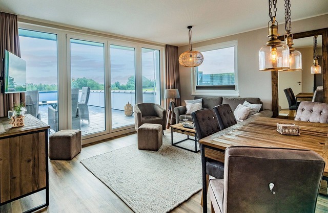 Elbe view apartment D4 R2 - Roof terrace with Elbe view - Vacation on Krautsand