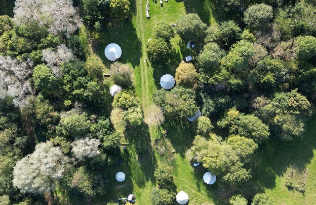 Exclusive camping ground with hot tub for large group gatherings