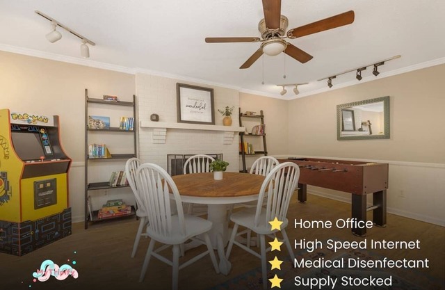 Family Game House with Arcade Cabinet and Foosball