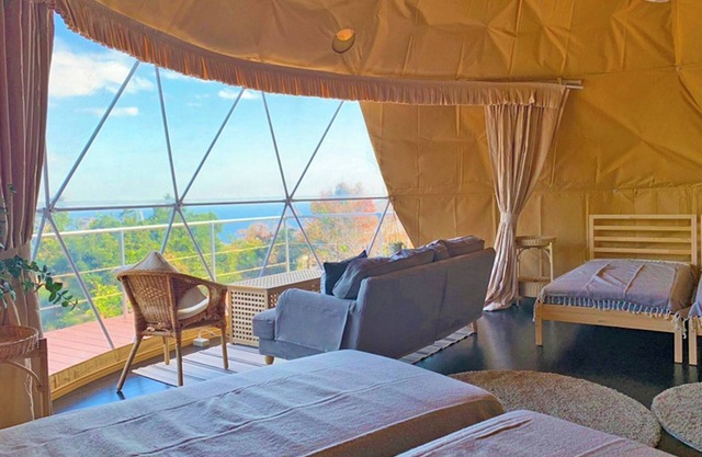 For 4 people 7m dome tent C overlooking Sagami B/Ito Shizuoka