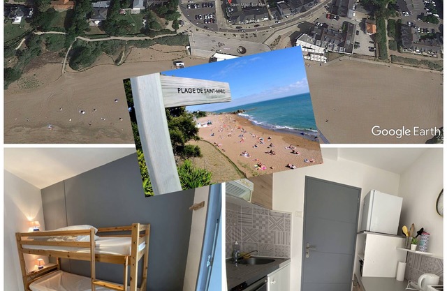 Fully equipped studio for 4 people ST MARC SUR MER 2 steps from Mr Hulot's beach