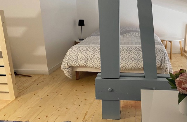 Furnished studio apartment sleeps 4 in a quiet location.