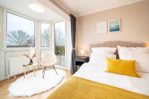 Gemütliche Sonnenwohnung am Meer mit Sauna