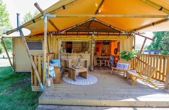 Glamping safari tent for five persons