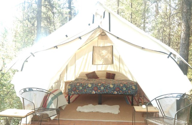 Glamping Tent 2, with Glacier National Park Views, near Polebridge