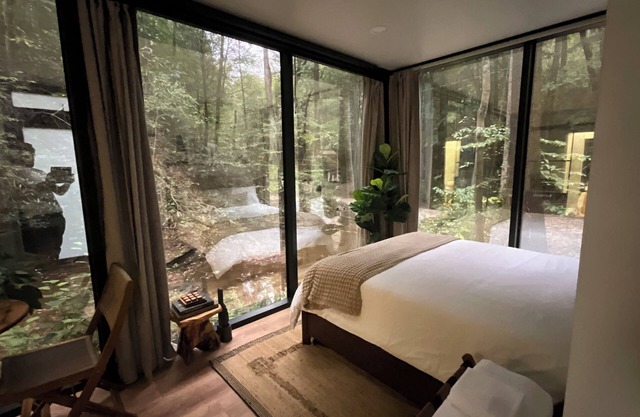 “Glass House” #2 - Modern Mirror Home w/Hot-tub
