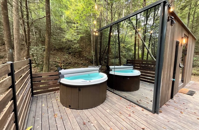 “Glass House” #3 - Modern Mirror Home w/Hot-tub