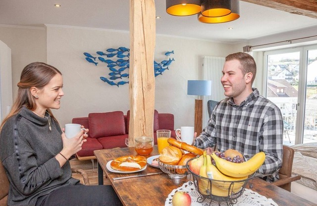 Hayloft with balcony and view of the Maar for 1-2 persons. - Hof Krebs, vacation apartments