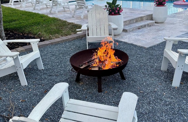 Heated Pool- Coastal Blue Bliss The Coral Reef