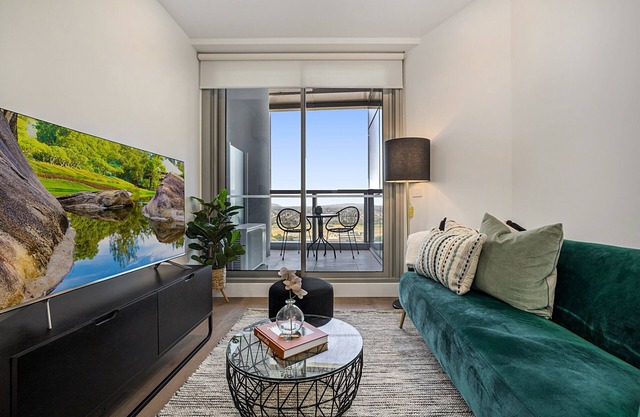 High-Rise Balcony Unit with City Views, Gym, Pool