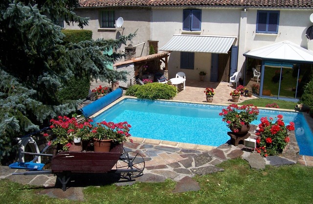 House in small village Cevennes with pool and garden.