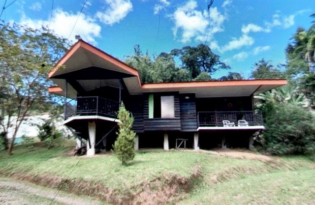 House in the countryside near rivers and mountains