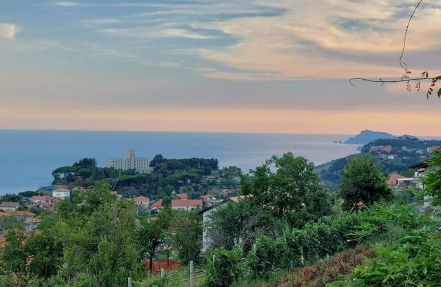 House on 3 levels, with wide sea views.