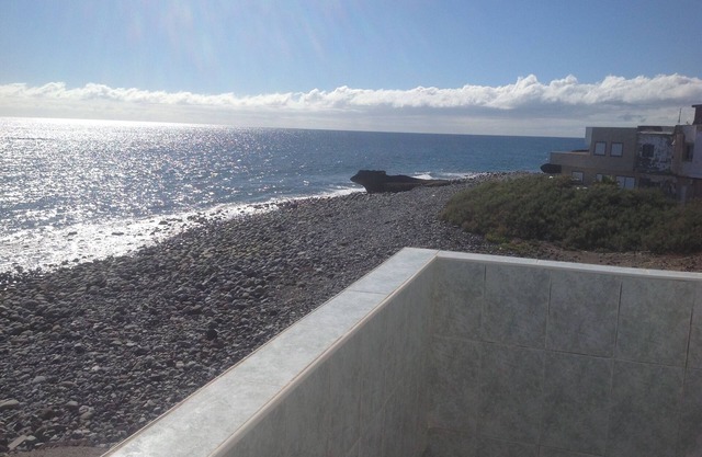 House on the beach in the quiet coastal village of las maretas