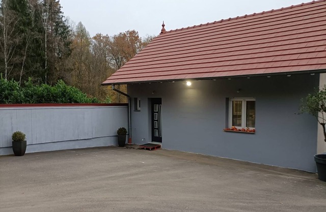 House on the edge of a forest at the foot of the Vosges du Nord