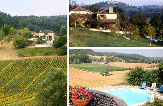 Idyllic house in rural hamlet with lovely views, garden and private pool.