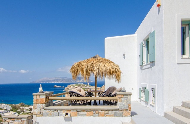 Ios stylish house with Panoramic Sea and Sunset view