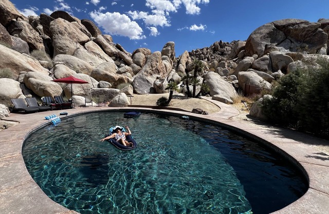 Joshua Tree Retreat Private Pool, Gardens & Cave-Inspired Estate