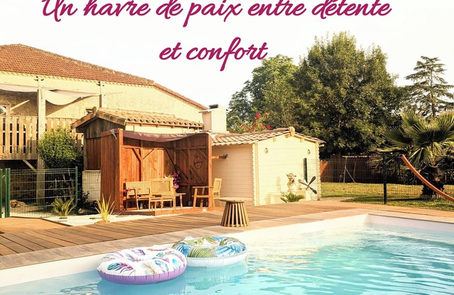 L'échappée Huroise, private pool and spa