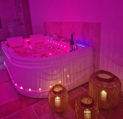 L'audacieuse-Jacuzzi et sauna , miroir suspendu