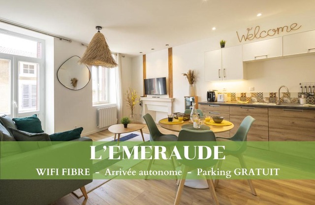 L'Emeraude - 1 à 4P - Wifi Fibre - Parking Gratuit